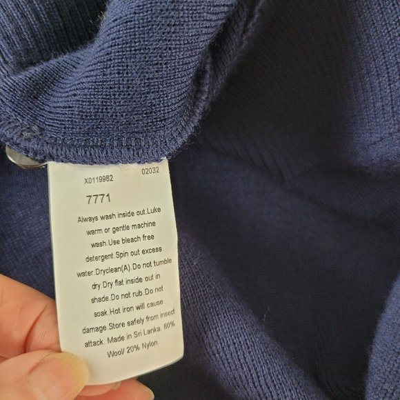 Wool sweater pullover jumper Eppaulets pilot patrol Military Commando Size 16 - Picture 12 of 12